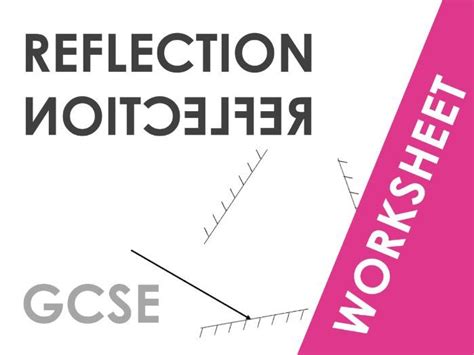 Reflection Worksheet Teaching Resources
