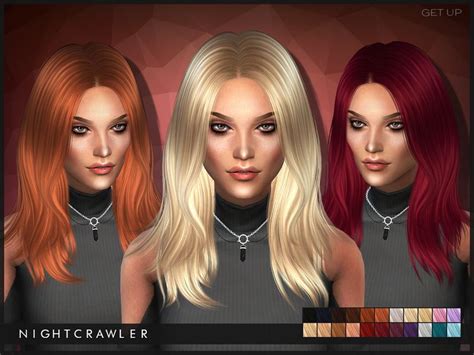 The Sims Resource Get Up Hairstyle By Nightcrawler Sims 4 Hairs