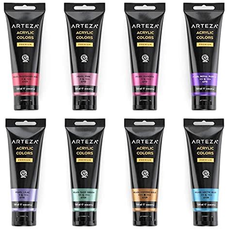 Shop Arteza Metallic Acrylic Paint Set Of 8 A At Artsy Sister