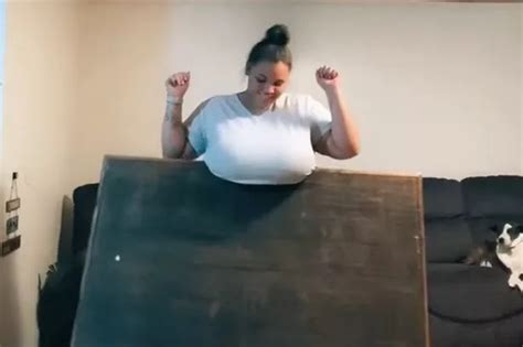 Women Are Lifting Furniture With Their Big Boobs In Bizarre Viral Trend