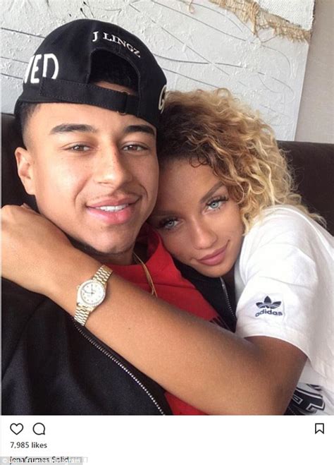 Jesse Lingard Poses With Model Girlfriend Jena Frumes Daily Mail Online