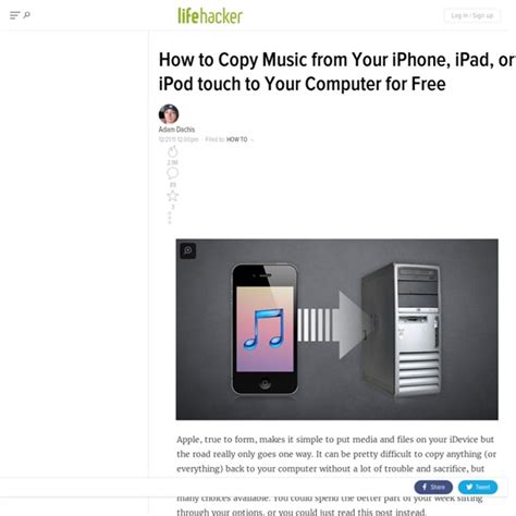 You may be prompted to unlock it to upload only certain photos, click on each photo you want to copy onto your computer and click the. How to Copy Music from Your iPhone, iPad, or iPod touch to ...