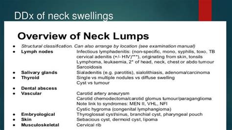 Neck Mass Differential Diagnosis