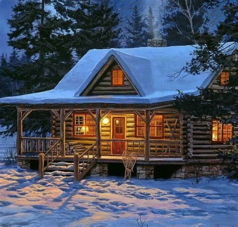 Pin By Cindy Grandstaff On Log Cabinsthen And Now Snow House Log