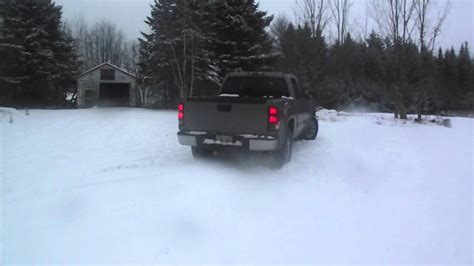Trying To Get A Truck Unstuck From The Snow In The Driveway Youtube