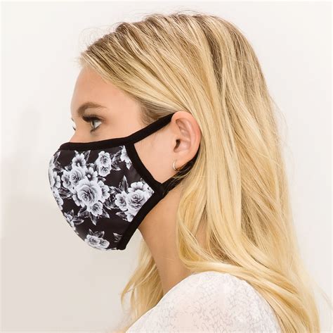 Floral Super Soft Washable Face Mask With A Filter Pocket Etsy