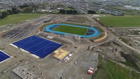 Marking Of The Athletics Track At Christchurchs Ngā Puna Wai Sports