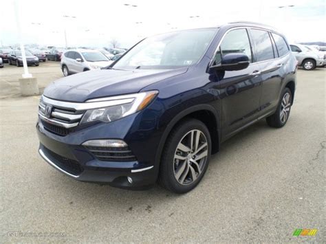 Obsidian Blue Metallic 2017 Honda Pilot Elite Awd Exterior Photo