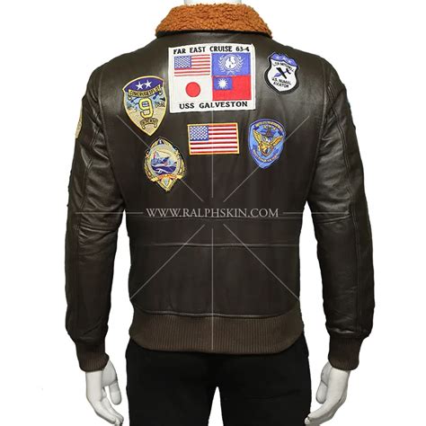 Top Gun Real Leather Jacket Bomber G1 Pilot Jacket Tom Cruise Maverick