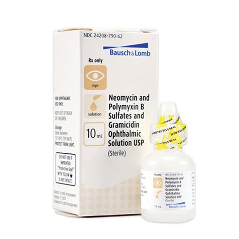 Professional Site. Neomycin & Polymyxin B Sulfates & Gramicidin (Rx) 10 mL