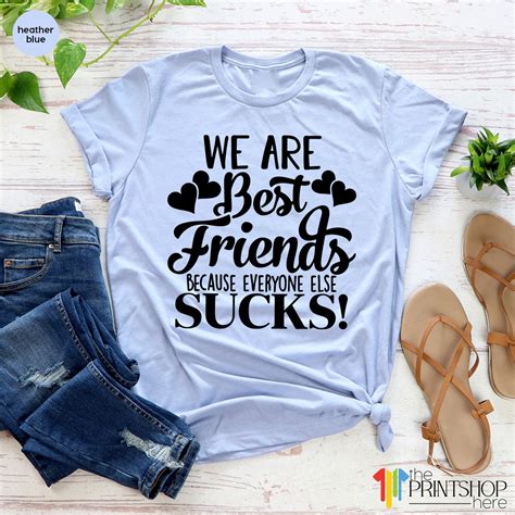 Best Friends Shirt Funny Friend Tshirt Matching Bestie Tee Etsy