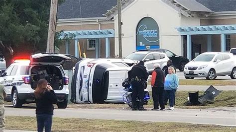 North Myrtle Beach Police Officer Flips Vehicle While Responding To
