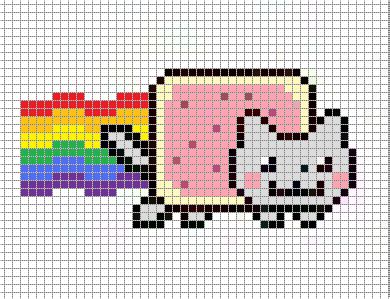 Let's call this list grid a quicker way to do this is to do it all in one line as Nyancat Pixel Art Grid by Hama-Girl on DeviantArt
