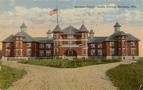 marinette county insane asylum postcard wisconsin historical society