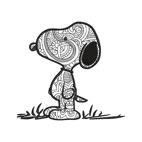 Kreative Snoopy Mandala Stickdateien Cartoon Stickmuster Etsyde