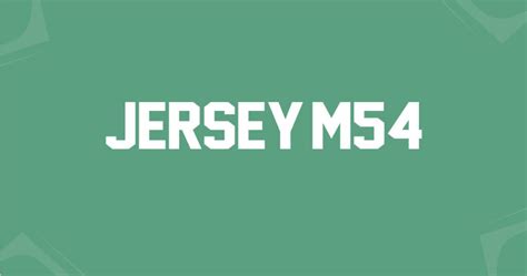 Jersey M54 Font Free Download Getfreefont