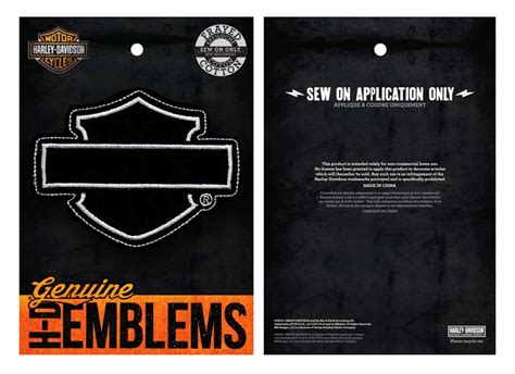 Harley Davidson Genuine Blank Bar And Shield Frayed Emblem Patch 4 X 3