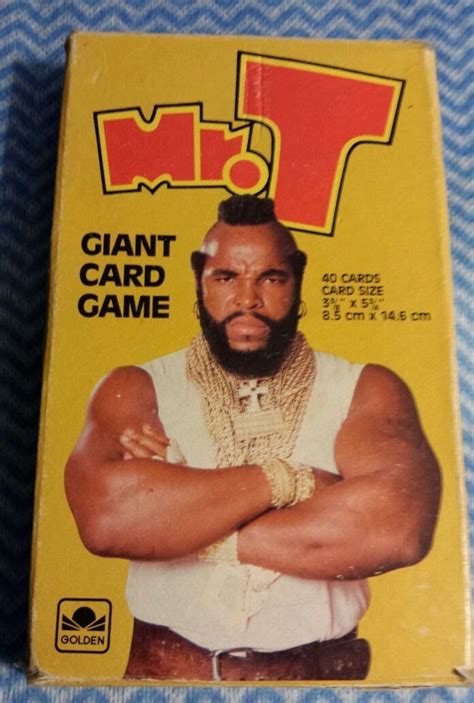 Rare Vintage Giant Mr T A Team Matching Card Game 1984 Complete Wbox