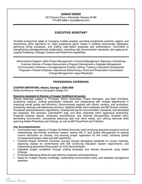 Executive Assistant Resume Example | Templates at allbusinesstemplates.com