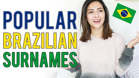 Top 10 Most Popular Brazilian Last Names The Origin Of Surnames Ysis Lorenna Youtube