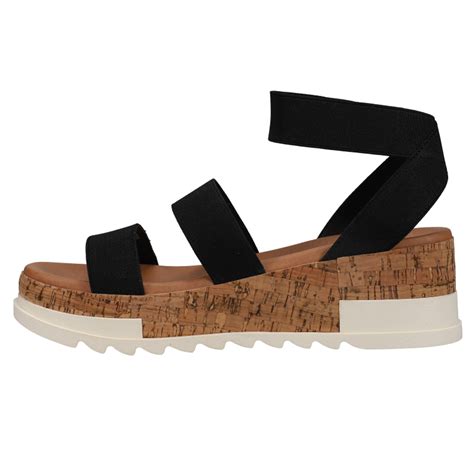 Shop Black Womens Steve Madden Bandi Platform Sandals