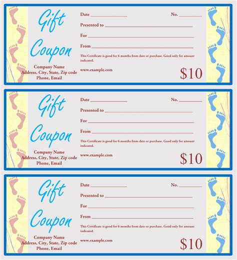 Diy T Coupon Templates For Word Free Printables