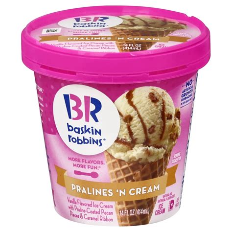 Baskin Robbins Pralines N Cream Ice Cream Shop Ice Cream At H E B