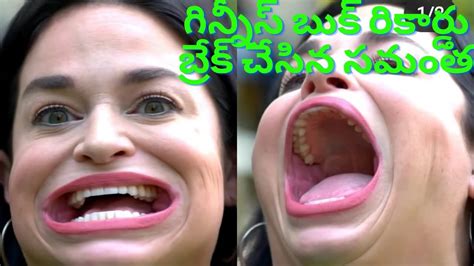 Samantha Ramsdell Wins Guinness Record For The Worlds Largest Mouth Gape Of A Female Youtube