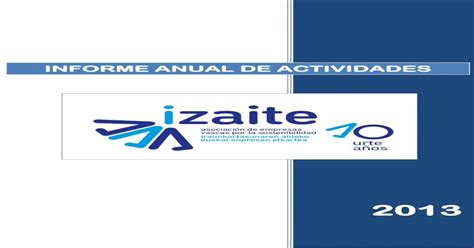 Informe Anual De Actividades Anual De Actividades 2013pdf