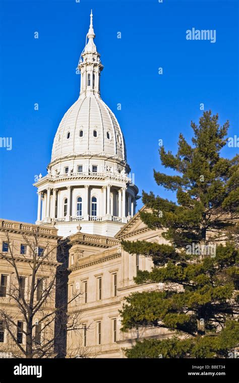 State Capitol Of Michigan Stock Photo Alamy