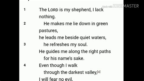 Psalm 23 New International Version NIV YouTube