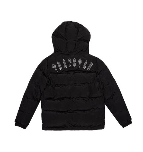 Trapstar Irongate Detachable Hooded Puffer Jacket Black Sole Decree