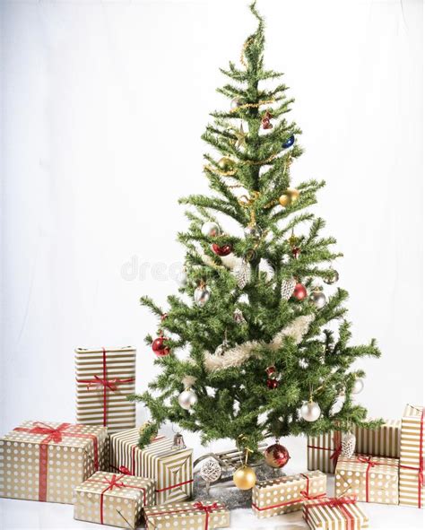 Christmas Tree With Presents Underneath Stock Image Image Of