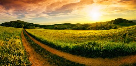 Rural Landscape Sunset Panorama Stock Photo Download Image Now Istock