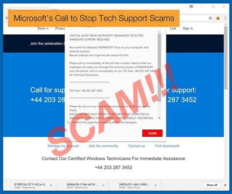 Microsofts Call To Stop Tech Support Scams
