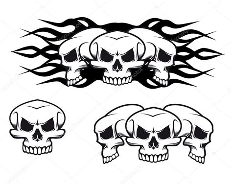 Skulls Tattoo — Stock Vector © Seamartini 5383482