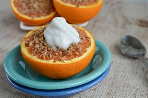 Paleo Baked Oranges With Spiced Coconut Whipped Cream Recipe