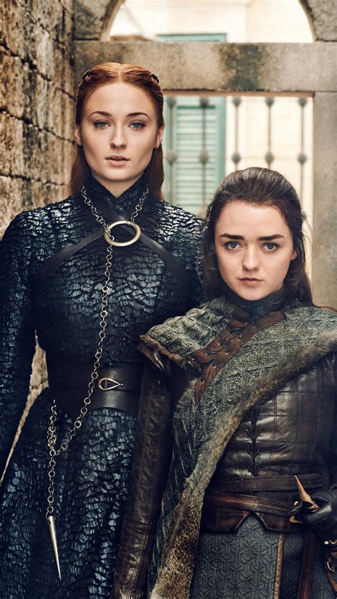 2160x3840 Sansa And Arya Stark Game Of Thrones Season 8 Sony Xperia X