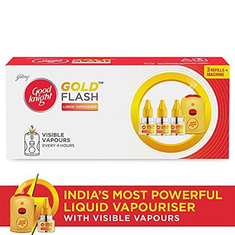 Good Knight Gold Flash Liquid Vapourizer Machine Pack Of 3 Refills
