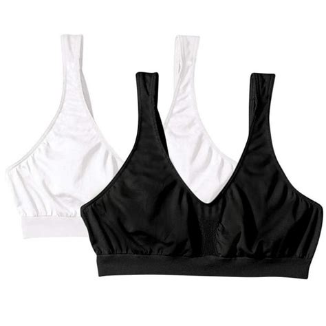 2 Pack White And Black Bali Bras Women Comfort Revolution Smart Size