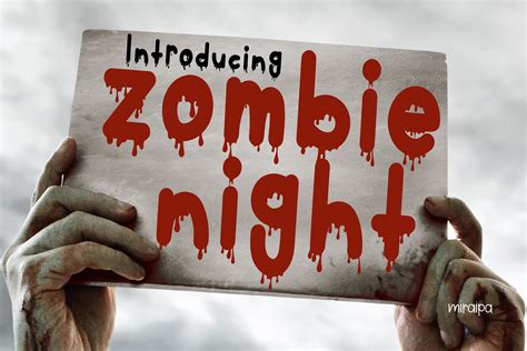Zombie Night Font By Miraipa Creative Fabrica