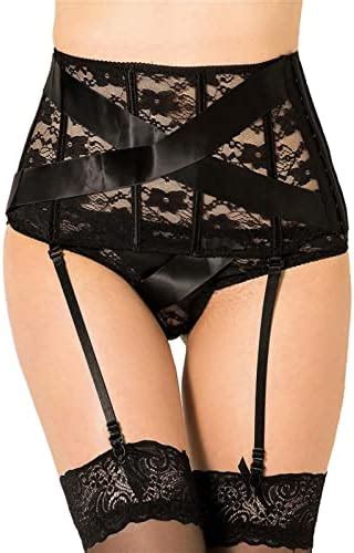 Women Suspender Belt Garter Plus Size Lingerie Set High Waisted