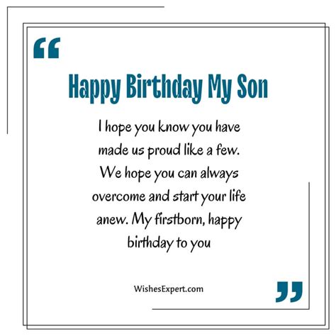 20 Best Happy Birthday To My Firstborn Son Wishes