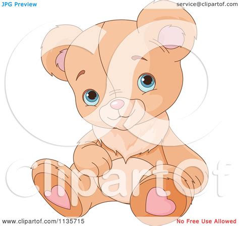 Cartoon Of A Cute Teddy Bear Sitting Royalty Free Vector