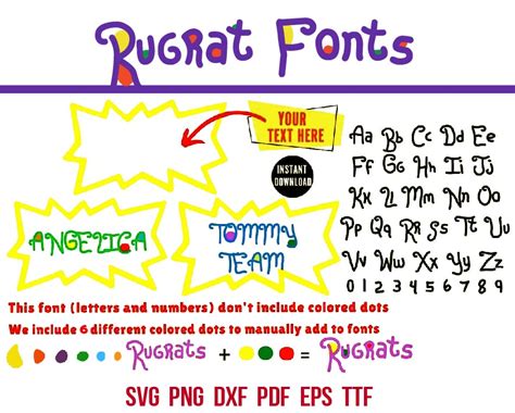 Rugrats Font Svg Rugrats Alphabet Rugrats Letters Svg Png Inspire