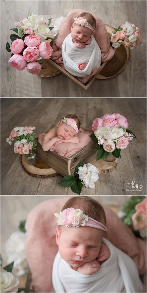 Indianapolis Newborn Photogrpahy With Flowers Newborn Photo Outfits