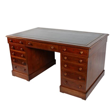 Antique Mahogany Desk | Victorian Pedestal Desk | Pedestal desk, Desk, Mahogany desk