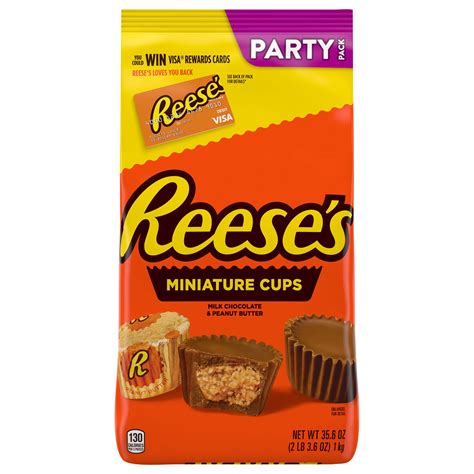 reese s reese s miniature cups milk chocolate and peanut butter party pack 35 6 oz shop