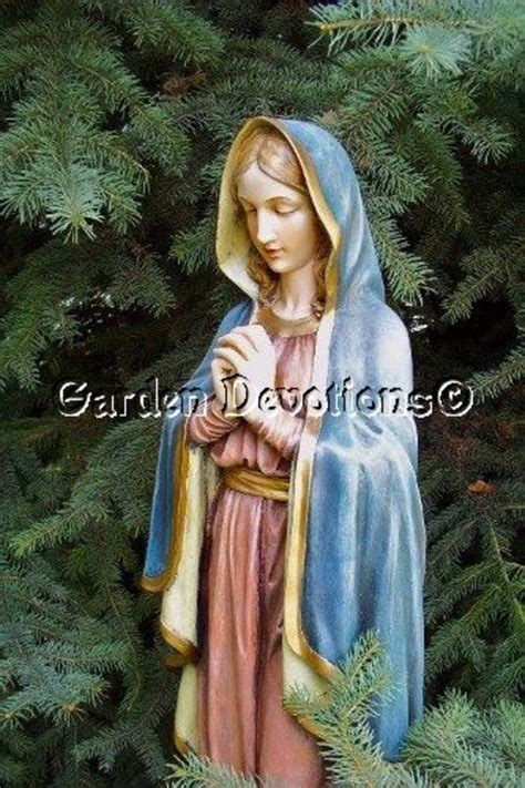 Antiqued Resin 36 Blessed Virgin Mary Statue Indoor Outdoor Garden