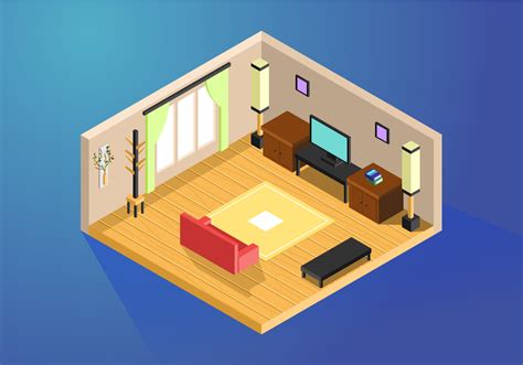 Laminate In The Living Room Isometric Vector 163378 Vector Art At Vecteezy